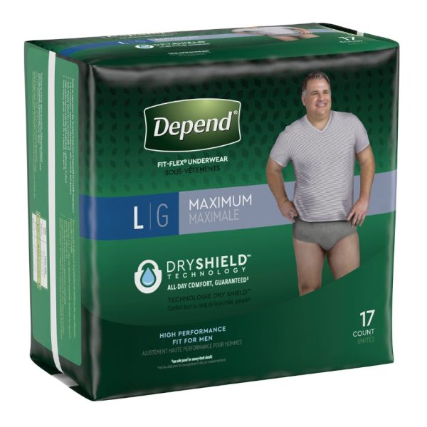 Depend FIT-FLEX® Male Adult Absorbent Underwear, Large