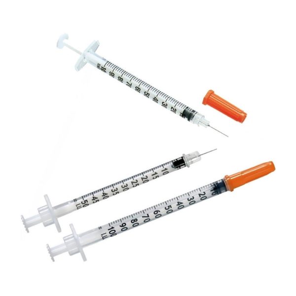 Insulin Syringe with Permanently Attached Needle