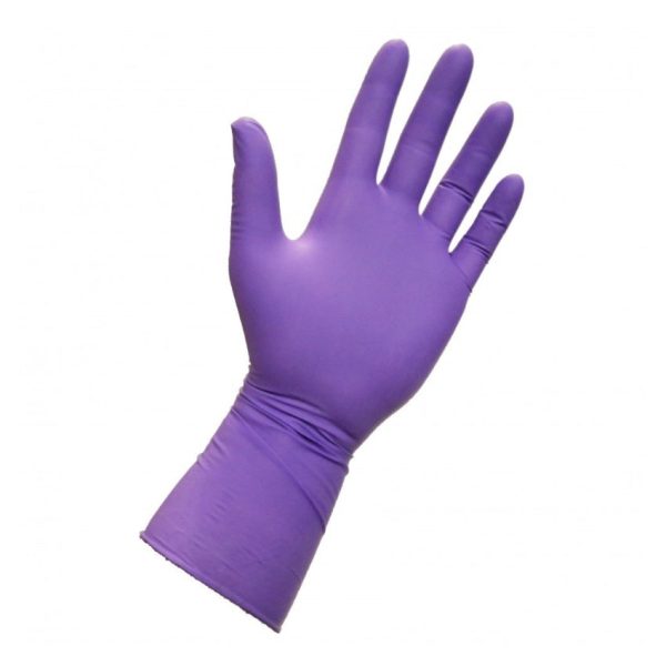 Purple Nitrile-Extra Powder-Free Gloves, Medium - Image 2