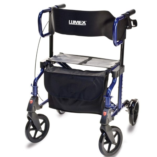 Lumex Hybrid LX Rollator Transport Chair Majestic Blue