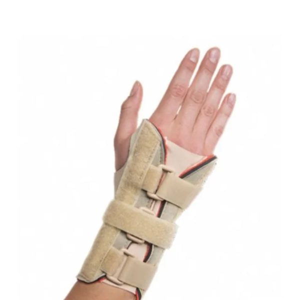 Thermoskin Wrist Brace with Dorsal Stay, Right Hand, Beige, Small