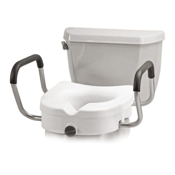 Raised Toilet Seat With Detachable Arms