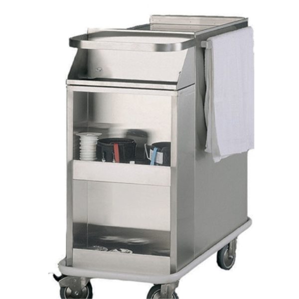 Stainless Steel Side Storage Cabinet, Cast Cart