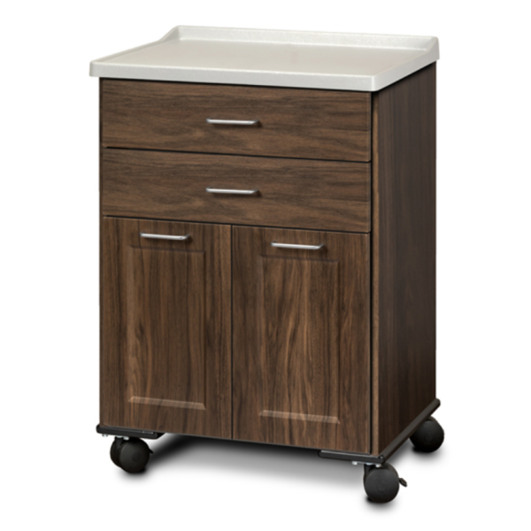 Fashion Finish, Molded Top, Mobile Treatment Cabinet with 2 Doors and 2 Drawers - Image 2