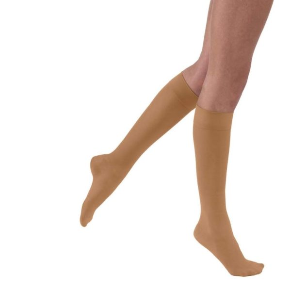 UltraSheer Knee High Compression Stockings, 15-20 mmHG, Closed Toe, Sun Bronze