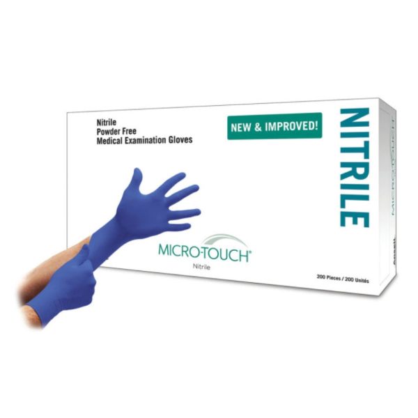 Micro-Touch Nitrile Gloves Blue, X-Large - Image 2