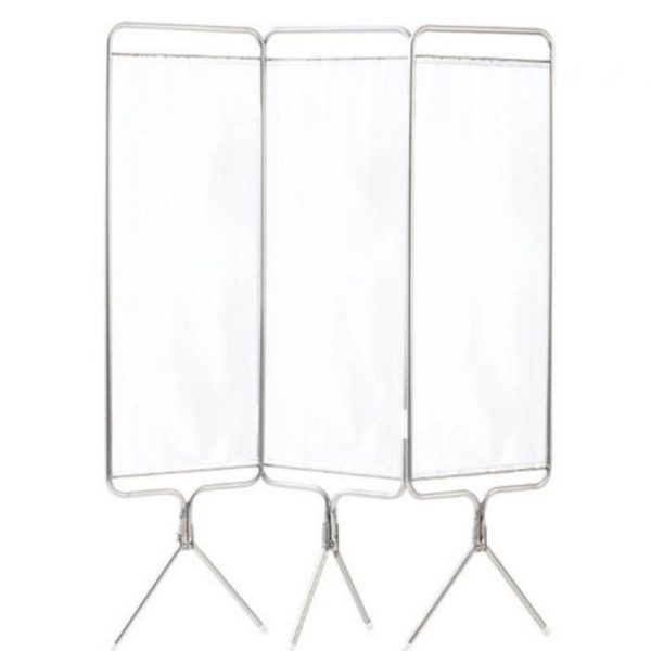 Modular 3 Panel Aluminum Folding Screen w/Clear-Vue Vinyl