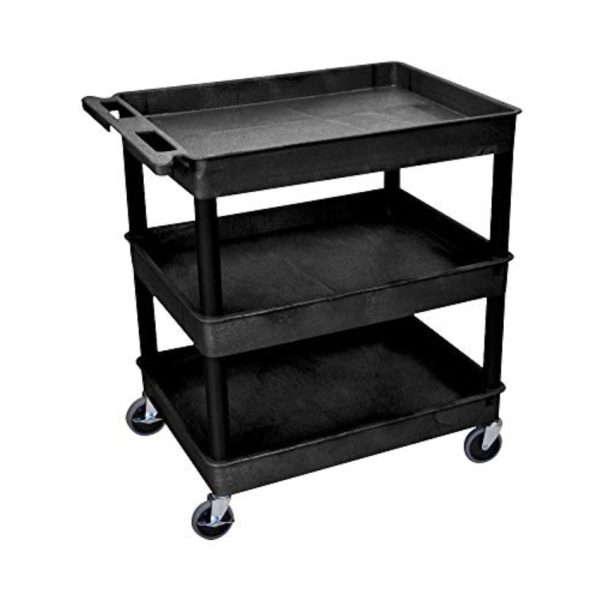 Large Tub Cart with Three Shelves