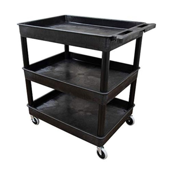 Large Tub Cart with Three Shelves - Image 2