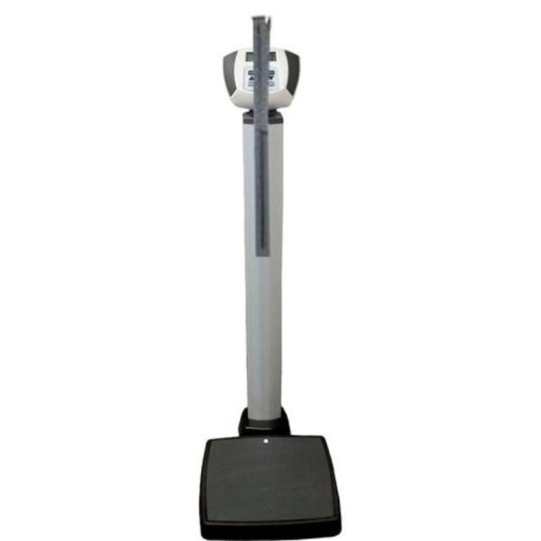 Digital Waist-High Stand-On Scale with Height Rod