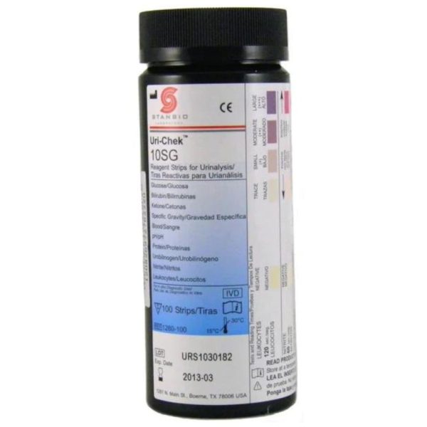 Uri Chek 10SG Urinalysis Reagent Strips